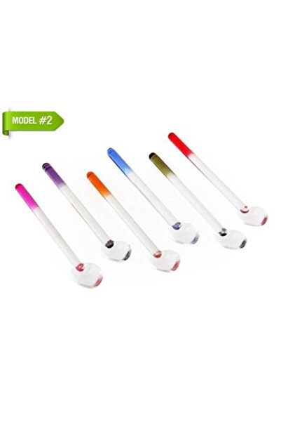 Çokuygunuz 6 Adet Kahve Türk Kahvesi Süt Cam Çay Kaşığı Çırpıcı Karıştırıcı