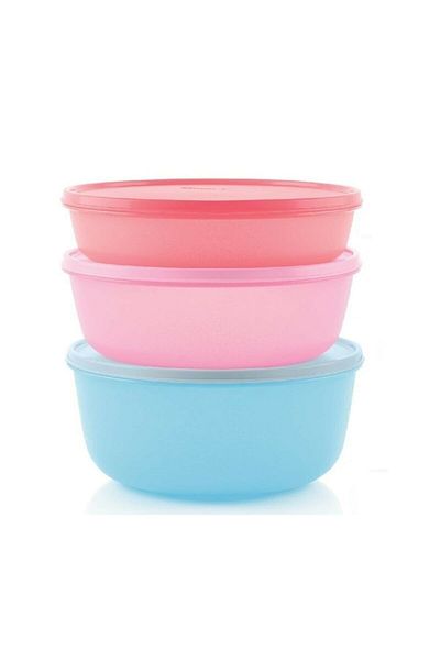 Tupperware Blue Miracle Candy Mega - Set of 3 Refrigerator and Storage Container