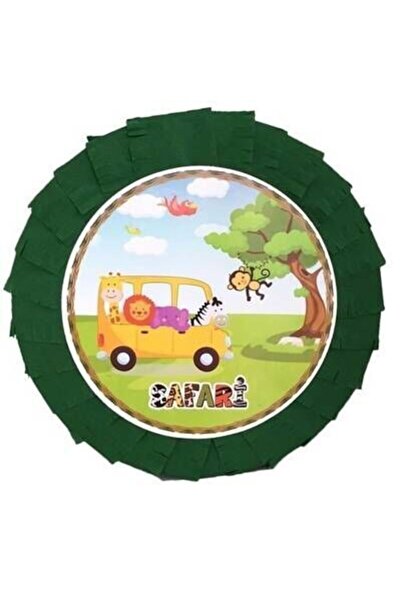 Happyland Safari Sevimli Hayvanlar Temalı Pinyata - Pinyata Sopası Ile Birlikte