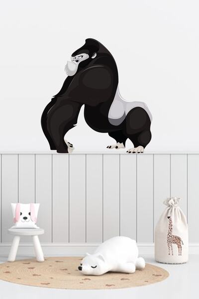 denfaş reklam için her şey Autocolant Camera Copiilor Imprimat Gorilla 60x60 cm