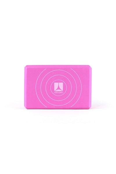 Rebuwo Pink Tpe Yoga Block - Extra Comfort Support, Pink Yoga Block, Non-Slip