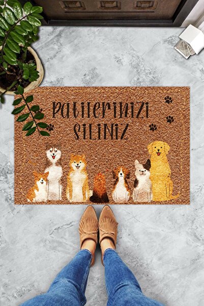 Evsebu Wipe Your Paws Dogs Family Decorative Door Mat