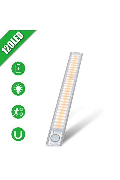 exeo Şarjlı 120 Led Dolap Işığı Mutfak Tezgah Altı Sensörlü Işık