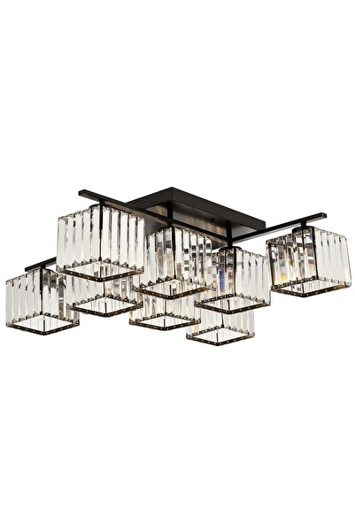Avonni Avonnı Av 60230 8bsy Eskitme Siyah Boyalı Modern Avize E27 Metal Krist...