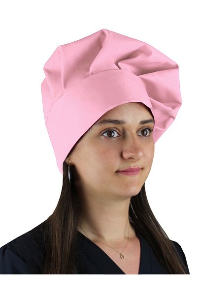 DrMia Unisex Chef Cook Cap Cook Hat Mushroom Cap Alpaca Fabric Pink