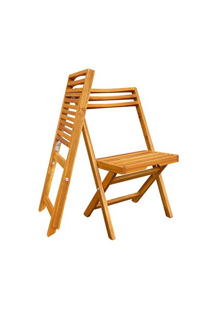 INTERBUILD REAL WOOD Interbuild Masif Ağaç, Slat Katlanır Dış Mekan Sandalyes...
