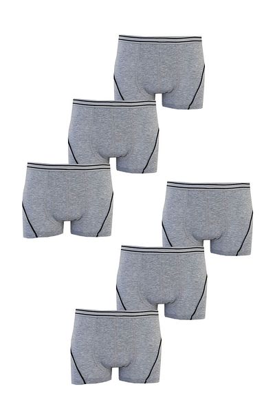 Tutku Set de 6 lenjerie de corp boxer din bumbac Lycra pentru băieți