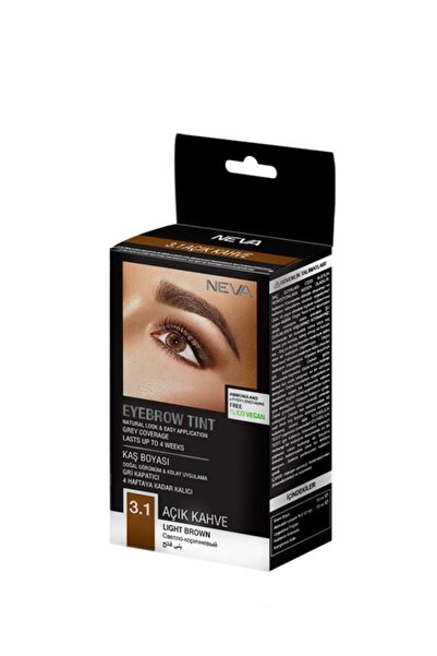 pazariz Neva Eyebrow Tint Kaş Boyası Seti 3.1 Açık Kahve %100 Vegan