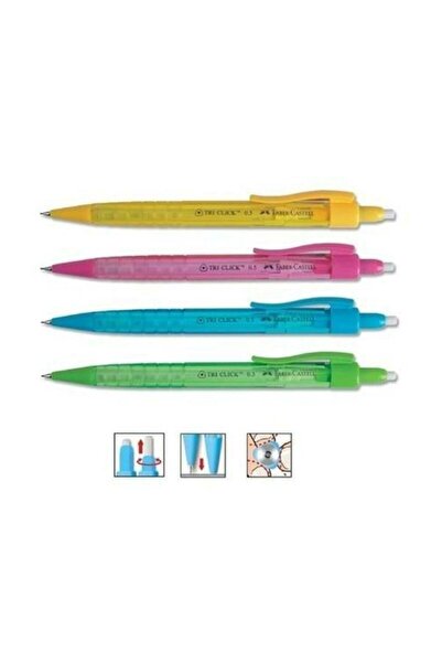Faber Castell Faber-castell Versatil Kalem Tri Click 0.7 Mm Karışık Renk (10 ...