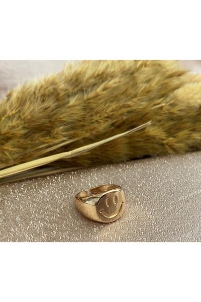 Markiz Takı خاتم ابتسامة ذهبي - قابل للتعديل