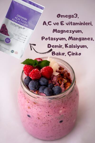Naturiga Organik Açai Tozu 2 adet 50gr 2x50gr Acai Powder