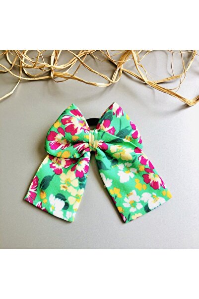 seyranat Зелена якісна гумка для волосся з квітковим візерунком для дівчаток
