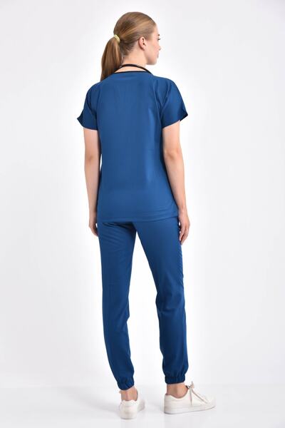 Owlet Medikal Costum din Lycra Albastru Petrol cu ​​picioare elastice - Uniforma de asistenta