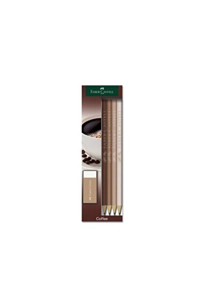 Faber Castell Faber Coffee Pencil Set of 4 with Eraser Gift