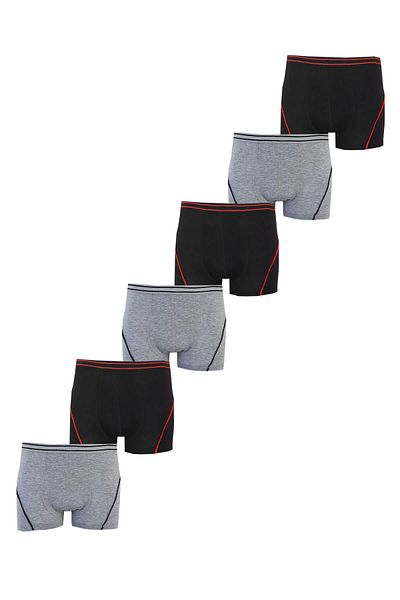 Tutku Set de 6 lenjerie de corp boxer din bumbac Lycra pentru băieți