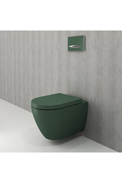 Bocchi Venezia Rimless Asma Klozet Mat Yeşil