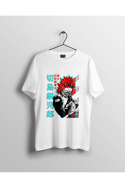 karikatürstore Eijiro Kirishima My Hero Academia Anime Printed T-Shirt