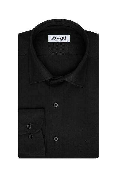 SÜVARİ Ανδρικό πουκάμισο με μοτίβο Slim Fit Armure