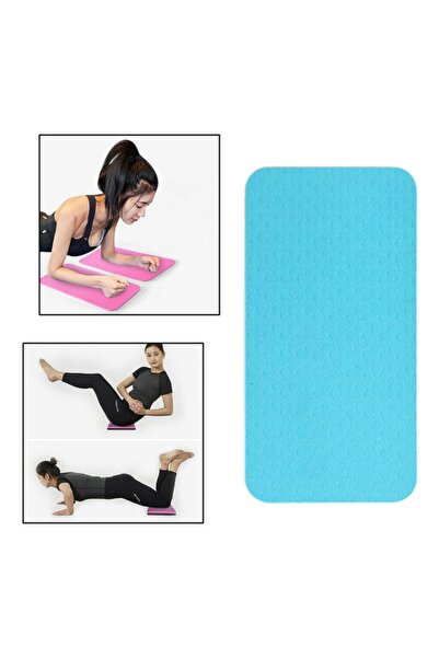 Leyaton Yoga Diz Dirsek Destek Yastığı Kaymaz Mat 10 Mm Çift Renk Mavi-turkuaz