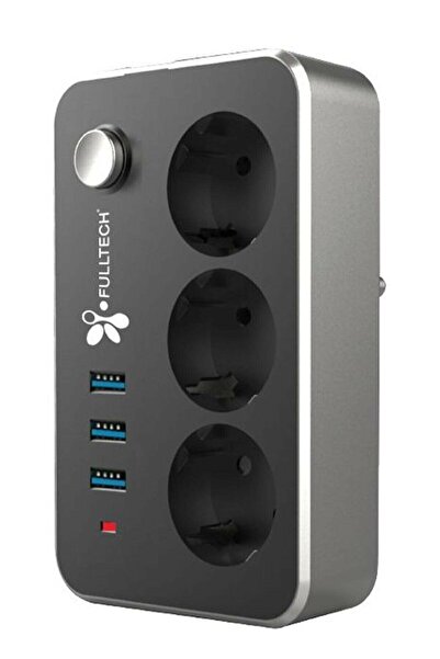 SIGHTZER Akım Korumalı 3 Lü Priz 3 Usb Çıkışlı Açma Kapama Anahtarlı 2 Metre ...