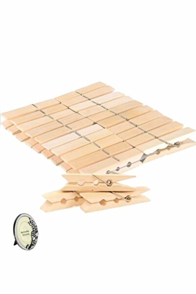 Askıcı 20 قطعة من أوتاد الغسيل الخشبية عالية الجودة مقاس 6 سم