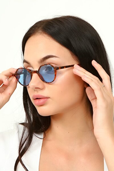 PETİTO ENİF Demi Unisex  Mavi Camlı Güneş Gözlüğü (42-24-145 küçük hafif ve ince)