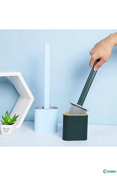 İndirimKap Silikon Banyo Tuvalet Klozet Fırçası Ve Tutucu Set