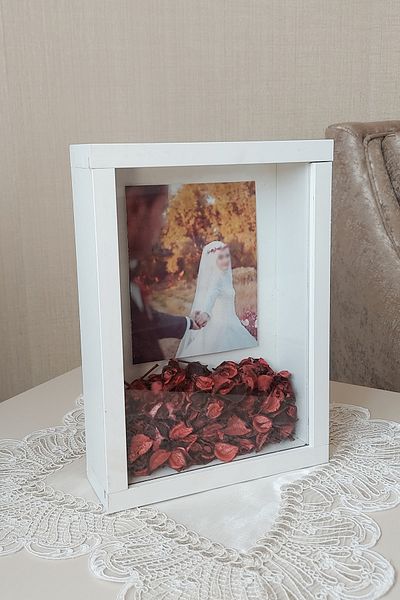 Verda Çerçeve 21x30 Cm Verda White Memory Frame - Pentru designul florii dvs. de mireasă! Extra adânc 8 cm