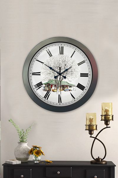 Kasva Concept 36 cm Chrome Metal Nostalgia Home Wall Clock