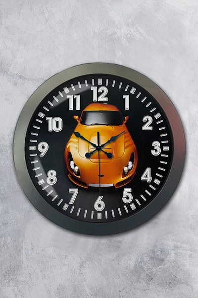 Kasva Concept Gift 36 cm Chrome Metal Auto Gallery Wall Clock