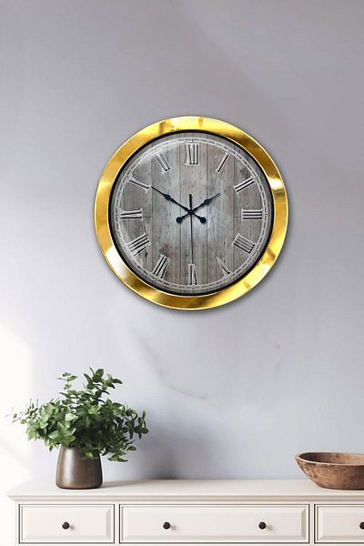Kasva Concept 36 cm Gold Metal the Wall Wall Clock