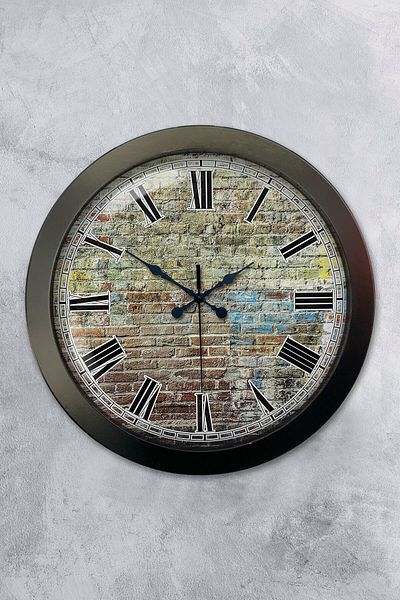 Kasva Concept Gift 36 cm Black Metal Vintage Wall Clock