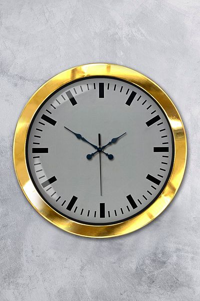 Kasva Concept Gift 36 cm Gold Metal Numerous Wall Clock