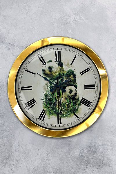 Kasva Concept Gift 36 cm Gold Metal Animal Wall Clock