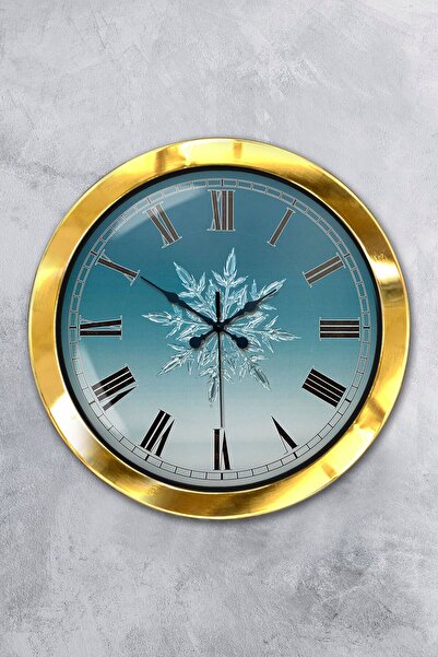 Platin Saat ساعة حائط معدنية ذهبية اللون مقاس 36 سم