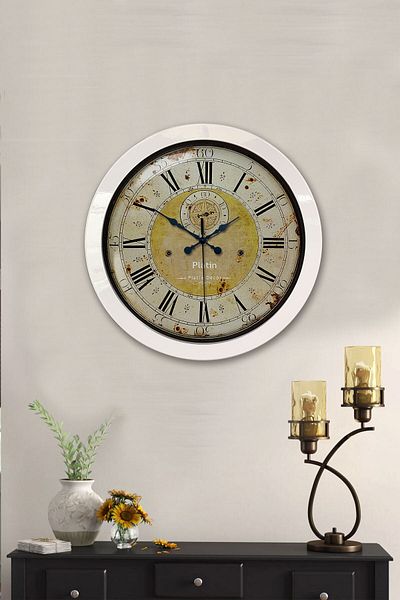 Kasva Concept Gift 36 cm White Metal Design Wall Clock