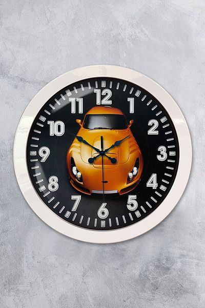 Kasva Concept 36 cm White Metal Auto Gallery Wall Clock