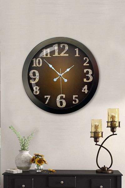 Kasva Concept Gift 36 cm Black Metal Classic Wall Clock