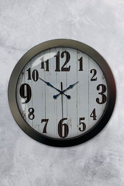 Kasva Concept Gift 36 cm Black Metal Decorative Wall Clock