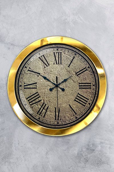 Kasva Concept Gift 36 cm Gold Metal Sand Wall Clock