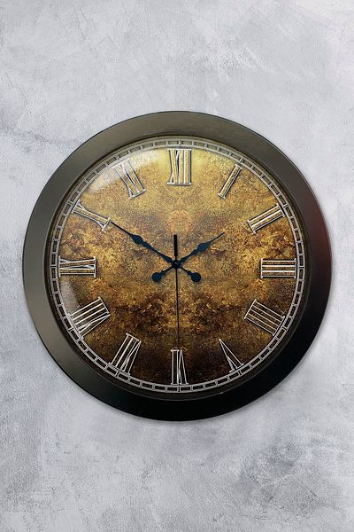 Kasva Concept Gift 36 cm Black Metal Girne Wall Clock