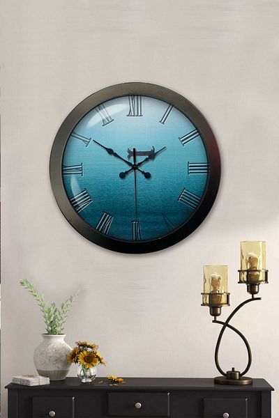 Kasva Concept Gift 36 cm Black Metal Kayyo Wall Clock