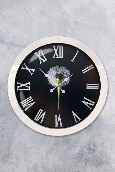 Kasva Concept Gift 36 Cm White Metal Roman Classic Wall Clock