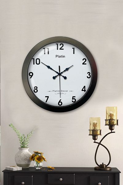 Kasva Concept Gift 36 cm Black Metal Classic Wall Clock
