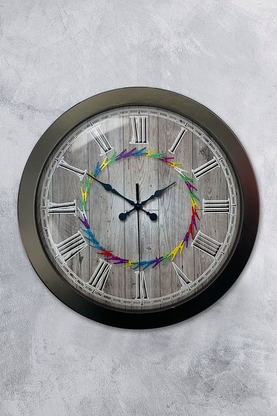 Kasva Concept Gift 36 cm Black Metal Cool Wall Clock