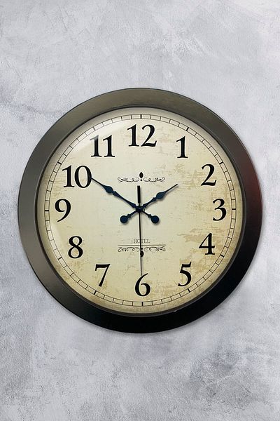 Kasva Concept Gift 36 cm Black Metal Classic Wall Clock