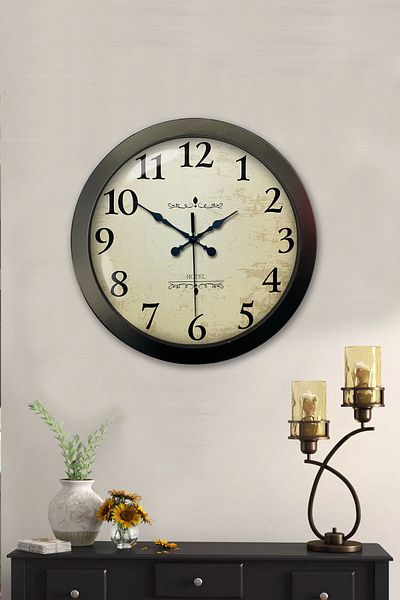 Kasva Concept Gift 36 cm Black Metal Classic Wall Clock