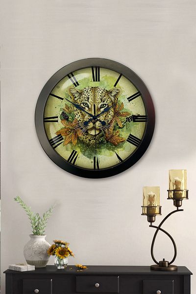Kasva Concept Gift 36 cm Black Metal Decorative Wall Clock