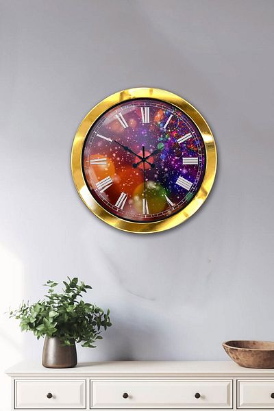 Kasva Concept Gift 36 cm Gold Metal Creative Wall Clock