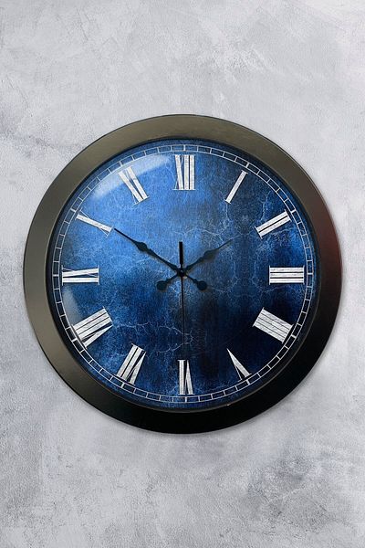 Kasva Concept Cadou 36 Cm Ceas de Perete Ecolog Metal Negru